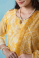 Image for Kusvaa Ws882 Namasya Chanderi Kurta Dupatta Set Neck