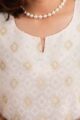 Image for Kusvaa Ws884 Ahana Chanderi Kurta Organza Dupatta Set Closeup New