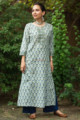 Image for Kusvaa Wsr304 Maina Block Print Straight Fit Kurta Look