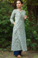 Image for Kusvaa Wsr304 Maina Block Print Straight Fit Kurta Pocket