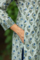 Image for Kusvaa Wsr304 Maina Block Print Straight Fit Kurta Sleeve