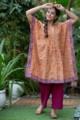 Image for Kusvaa Wsr311 Hamsini Block Print Short Kaftan Front
