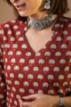 Image for Taf86 Nandika Cotton Straight Kurta Closeup New