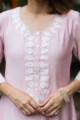 Image for Kusvaa Avdaf179 Amyra Muslin Straight Fit Kurta Neck