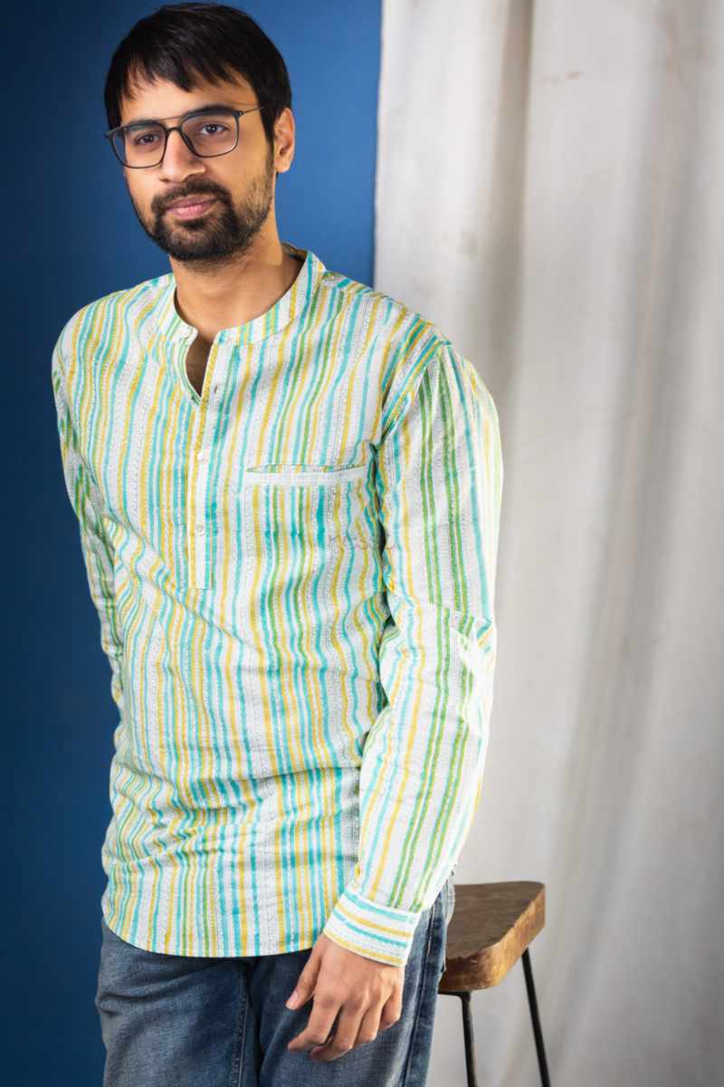 Image for Kusvaa Bpr09 Adhrit Stripes Men Shirt Front