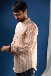 Image for Kusvaa Bpr12 Asav Block Print Men Shirt Side