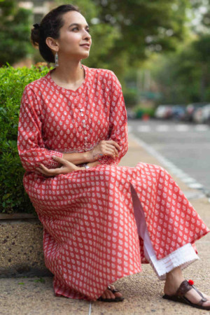 Image for Kusvaa Vcr135 Adwita Cotton Straight Fit Kurta Featured