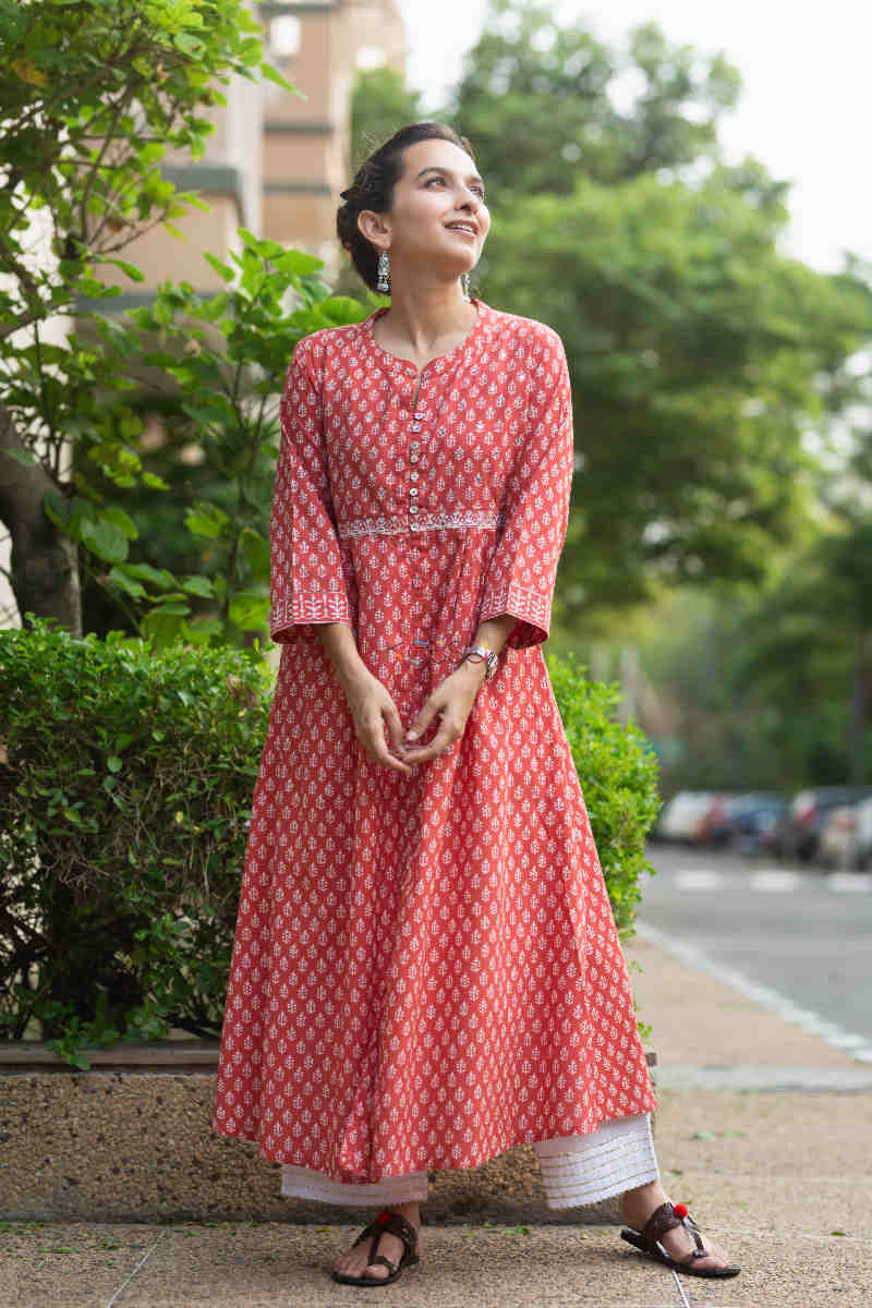 Image for Kusvaa Vcr135 Adwita Cotton Straight Fit Kurta Front