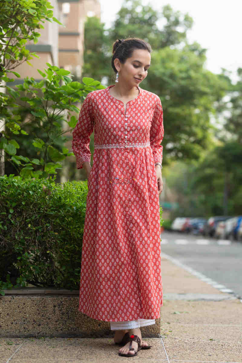 Image for Kusvaa Vcr135 Adwita Cotton Straight Fit Kurta Look