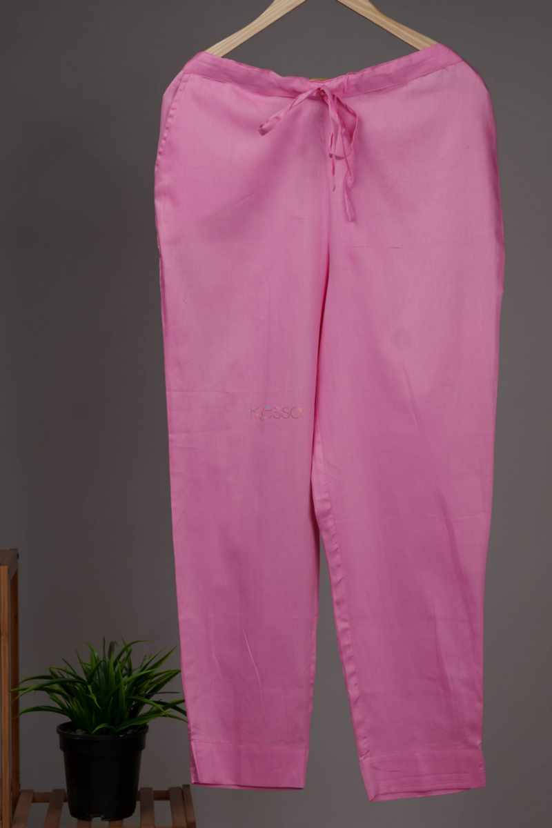 Image for Kusvaa Wfs01 Zaam Silk Cotton Pant Blossom Pink Featured New