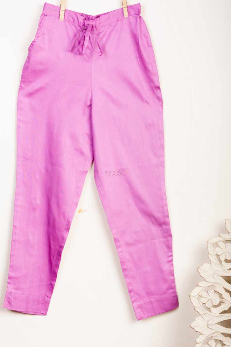 Image for Kusvaa Wfs01 Zaam Silk Cotton Pant Lavender Featured
