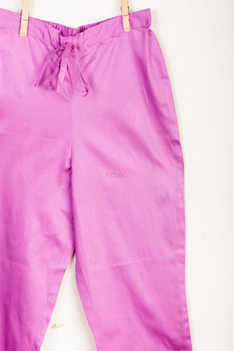 Image for Kusvaa Wfs01 Zaam Silk Cotton Pant Lavender Side