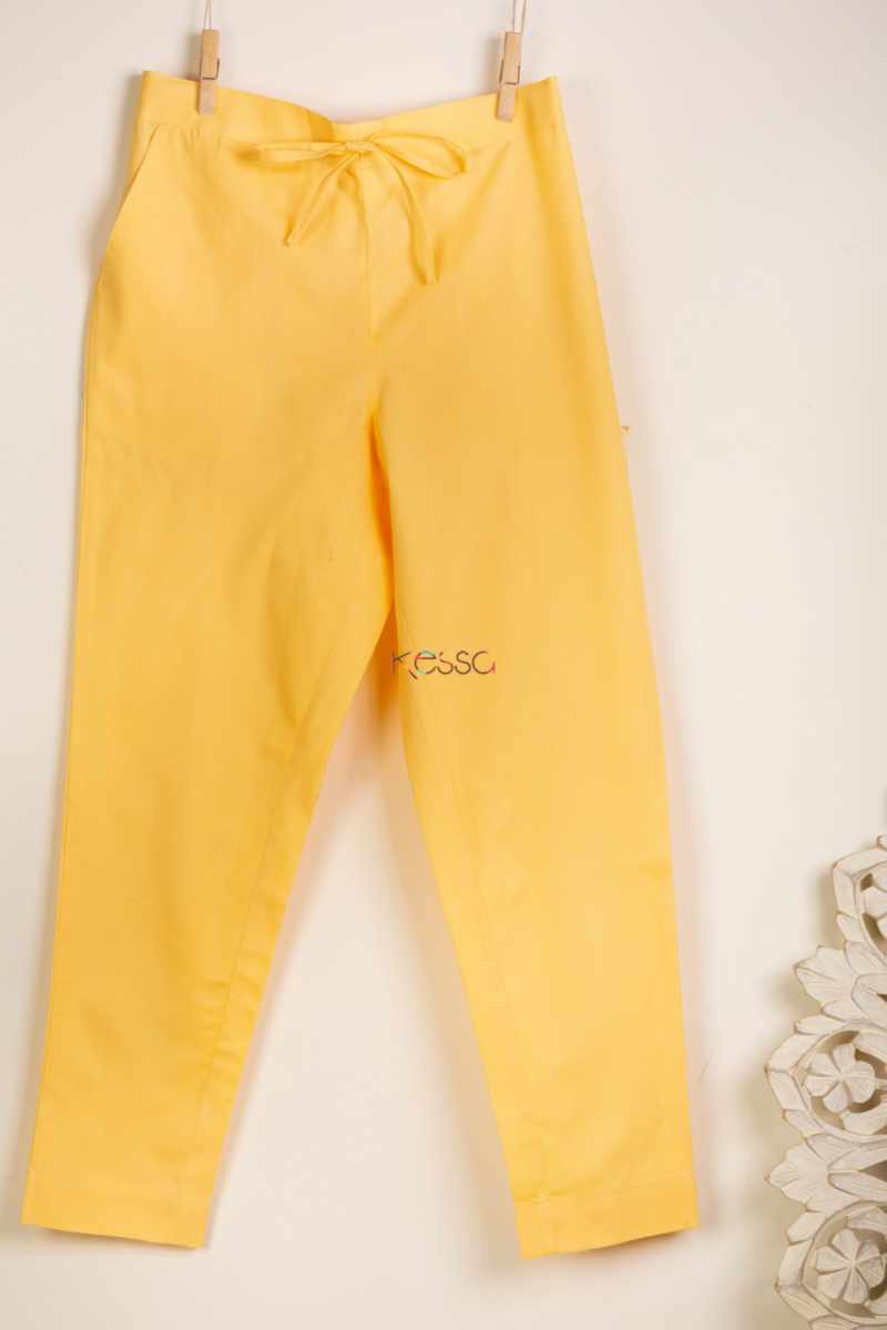 Image for Kusvaa Wfs01 Zaam Silk Cotton Pant Lemon Featured