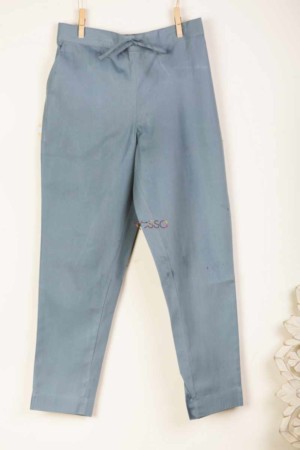 Image for Kusvaa Wfs01 Zaam Silk Cotton Pant Light Grey Front