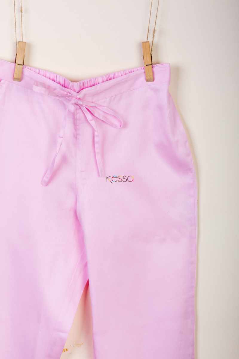 Image for Kusvaa Wfs01 Zaam Silk Cotton Pant Light Pink Side