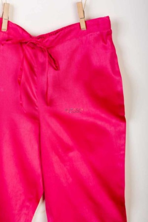Image for Kusvaa Wfs01 Zaam Silk Cotton Pant Rose Pink Closeup