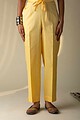 Image for Kusvaa Wfs01 Zaam Silk Cotton Pant Yellow Featured New