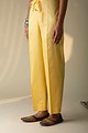 Image for Kusvaa Wfs01 Zaam Silk Cotton Pant Yellow Front New