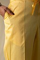 Image for Kusvaa Wfs01 Zaam Silk Cotton Pant Yellow Side New