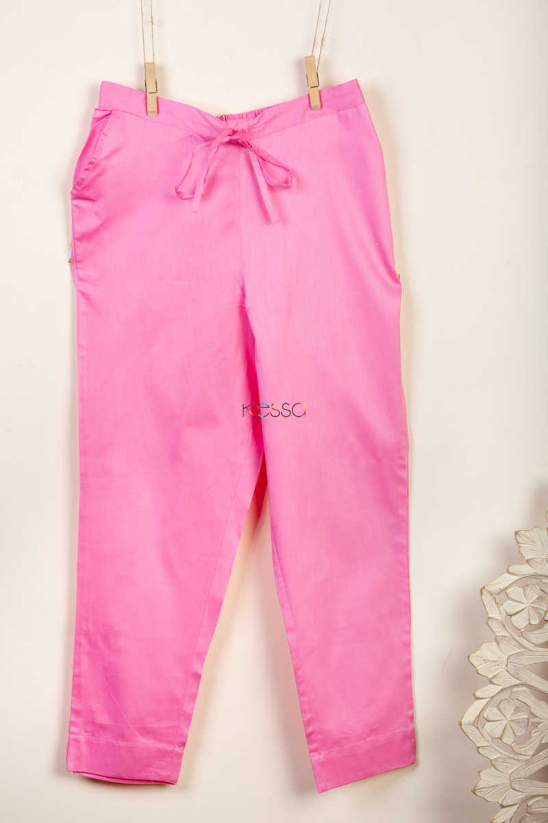 Image for Kusvaa Wfss01 Zaam Silk Cotton Pant Baby Pink Featured