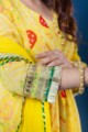 Image for Kusvaa Ws889 Ojaswani Georgett Kalidaar Kurta Closeup 2