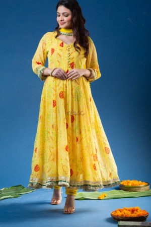 Image for Kusvaa Ws889 Ojaswani Georgett Kalidaar Kurta Featured