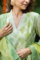 Image for Kusvaa Ws890 Baruni Chanderi Silk Straight Kurta With Dupatta Closeup