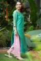 Image for Kusvaa Ws892 Anaya Chanderi Straight Kurta Side