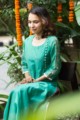 Image for Kusvaa Ws892 Anaya Chanderi Straight Kurta Sitting