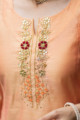 Image for Kusvaa Ws894 Hima Chanderi Straight Fit Kurta Closeup