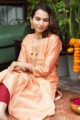 Image for Kusvaa Ws894 Hima Chanderi Straight Fit Kurta Sitting