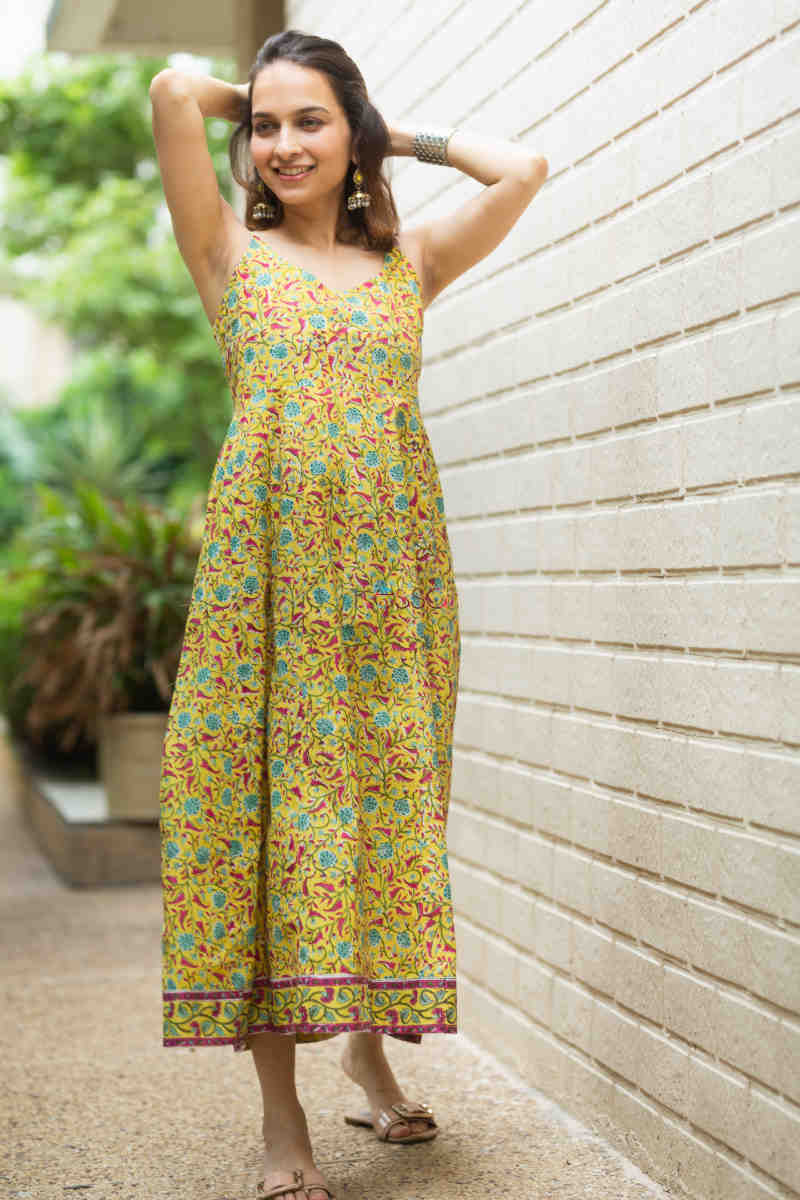 Image for Kusvaa Wsr315 Anika Handblock Dress Look