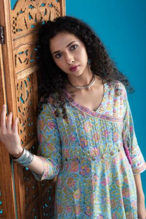 Image for Kusvaa Wsr318 Ananta Kalidaar Gotta Work Kalidaar Kurta Sitting New