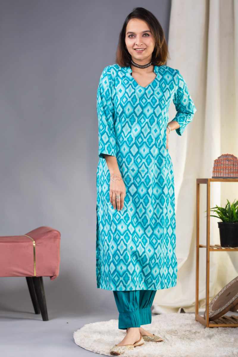 Image for Taf88 Nandika Cotton Straight Kurta Front New