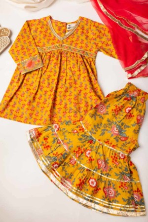 Image for Kusvaa Aj61 Veida Girls Complete Sharara Set Featured