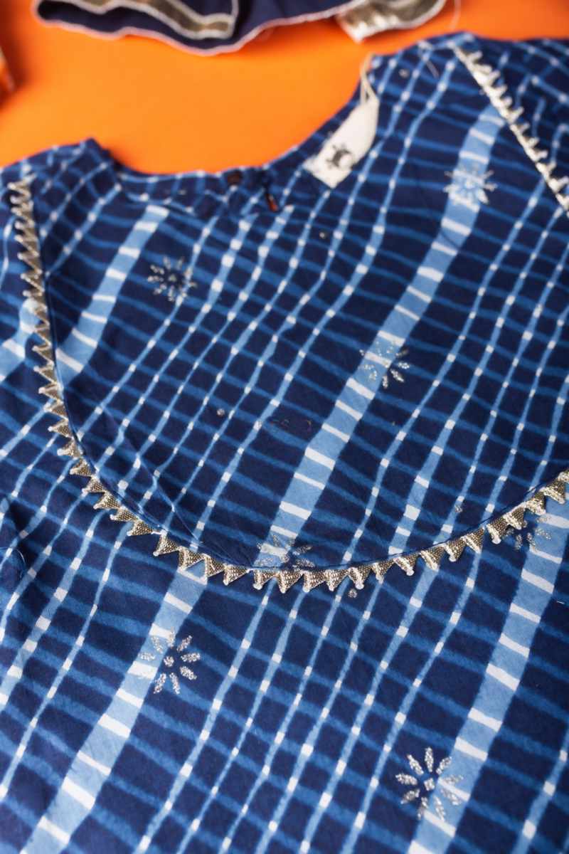 Image for Kusvaa Aj66 Nandika Cotton Girls Skirt Complete Set Closeup