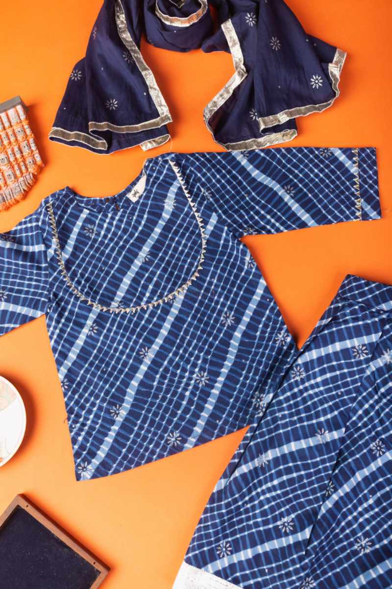 Image for Kusvaa Aj66 Nandika Cotton Girls Skirt Complete Set Front