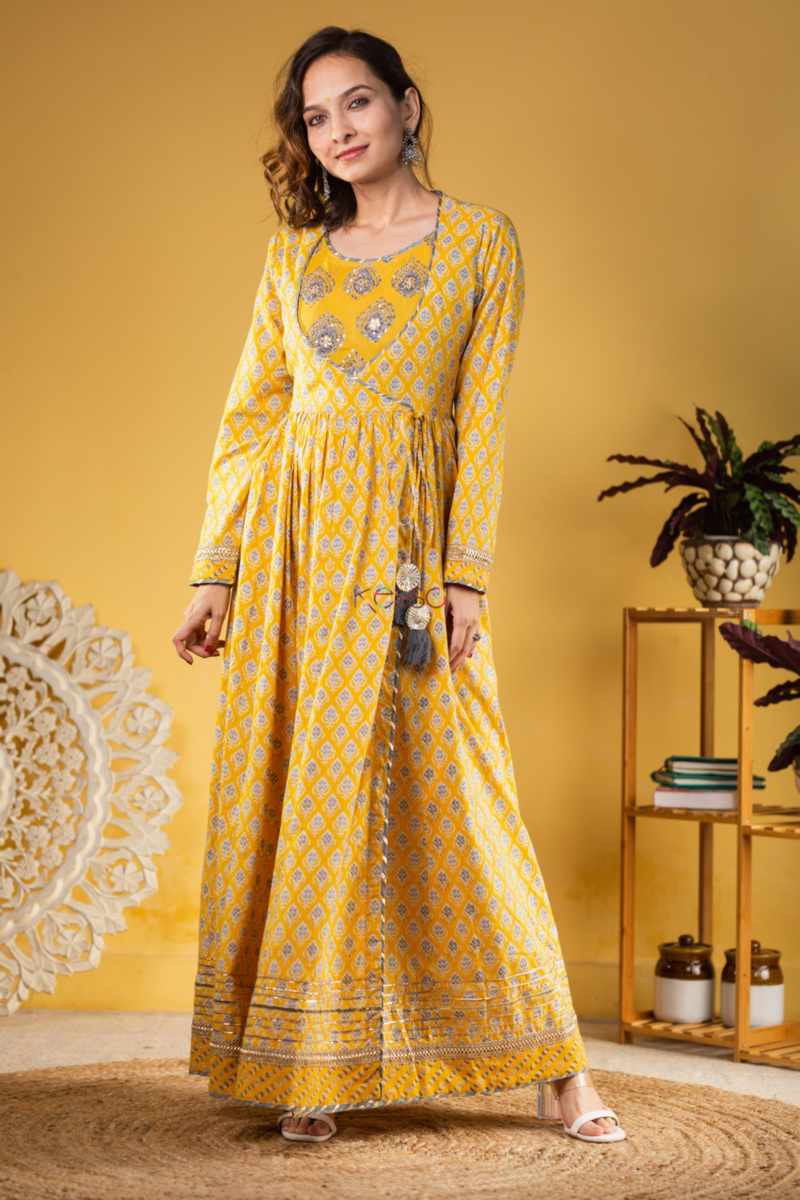 Image for Kusvaa Avdaf183 Drishti Full Length Kalidaar Dress Front