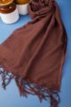 Image for Kusvaa Bprdupatta01 Cotton Kota Doria Dupatta Coffee Brown Closeup