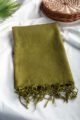 Image for Kusvaa Bprdupatta01 Cotton Kota Doria Dupatta Mehendi Green Featured