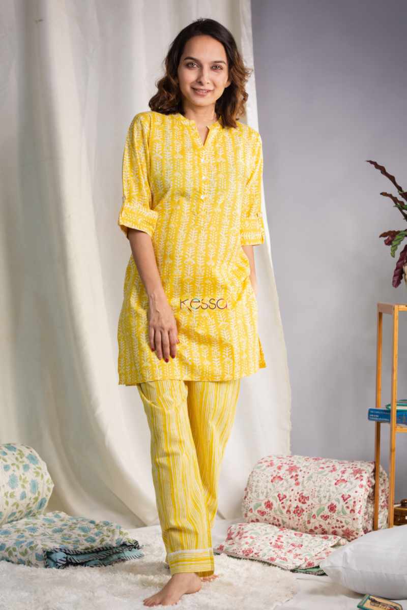 Image for Kusvaa De144 Varali Cotton Jammies Set Side