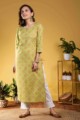 Image for Kusvaa De150 Naina Regular Wear Straight Fit Kurta Front New