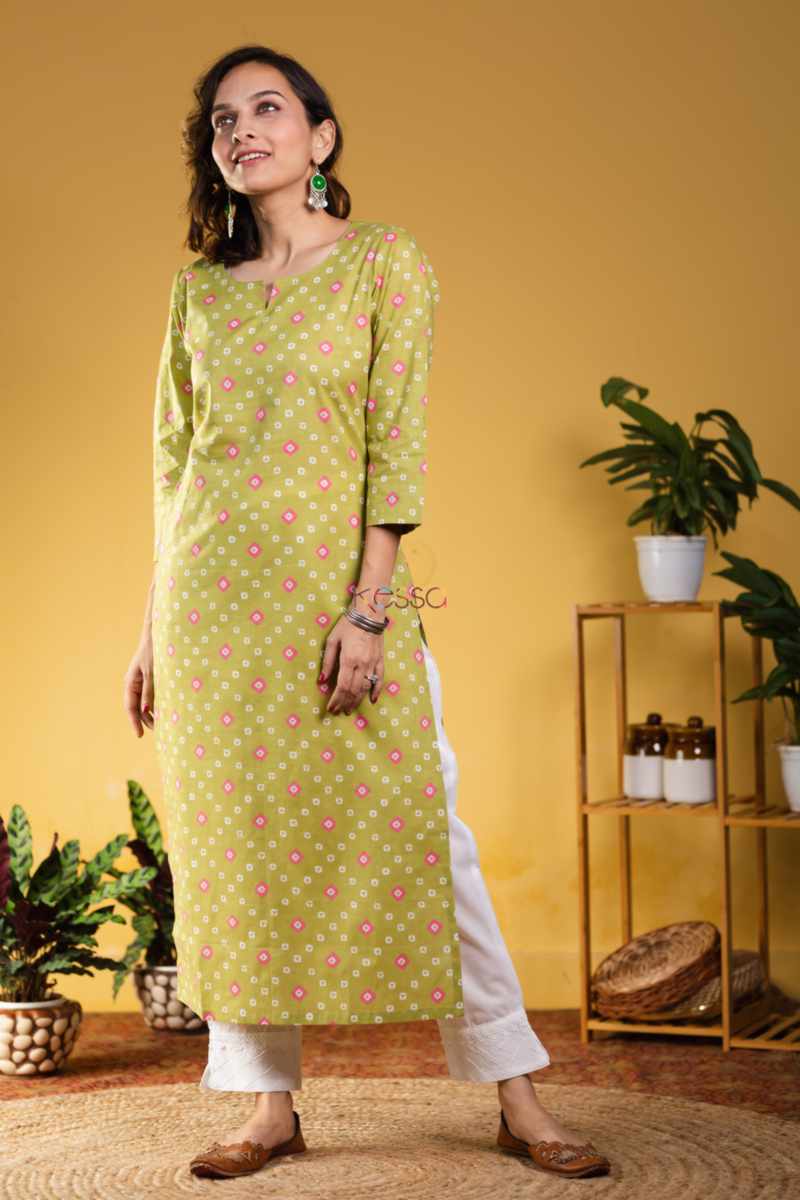Image for Kusvaa De150 Naina Regular Wear Straight Fit Kurta Front New