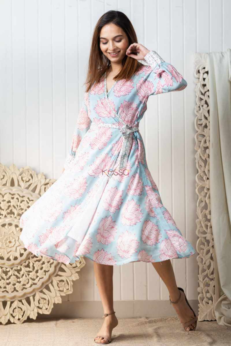 Image for Kusvaa Kcb33 Reva Modal Angrakha Dress Featured