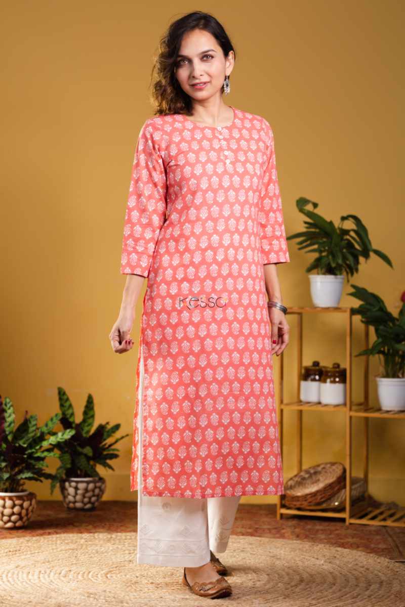 Image for Kusvaa Taf90 Garvita Regular Wear Straight Kurta Side