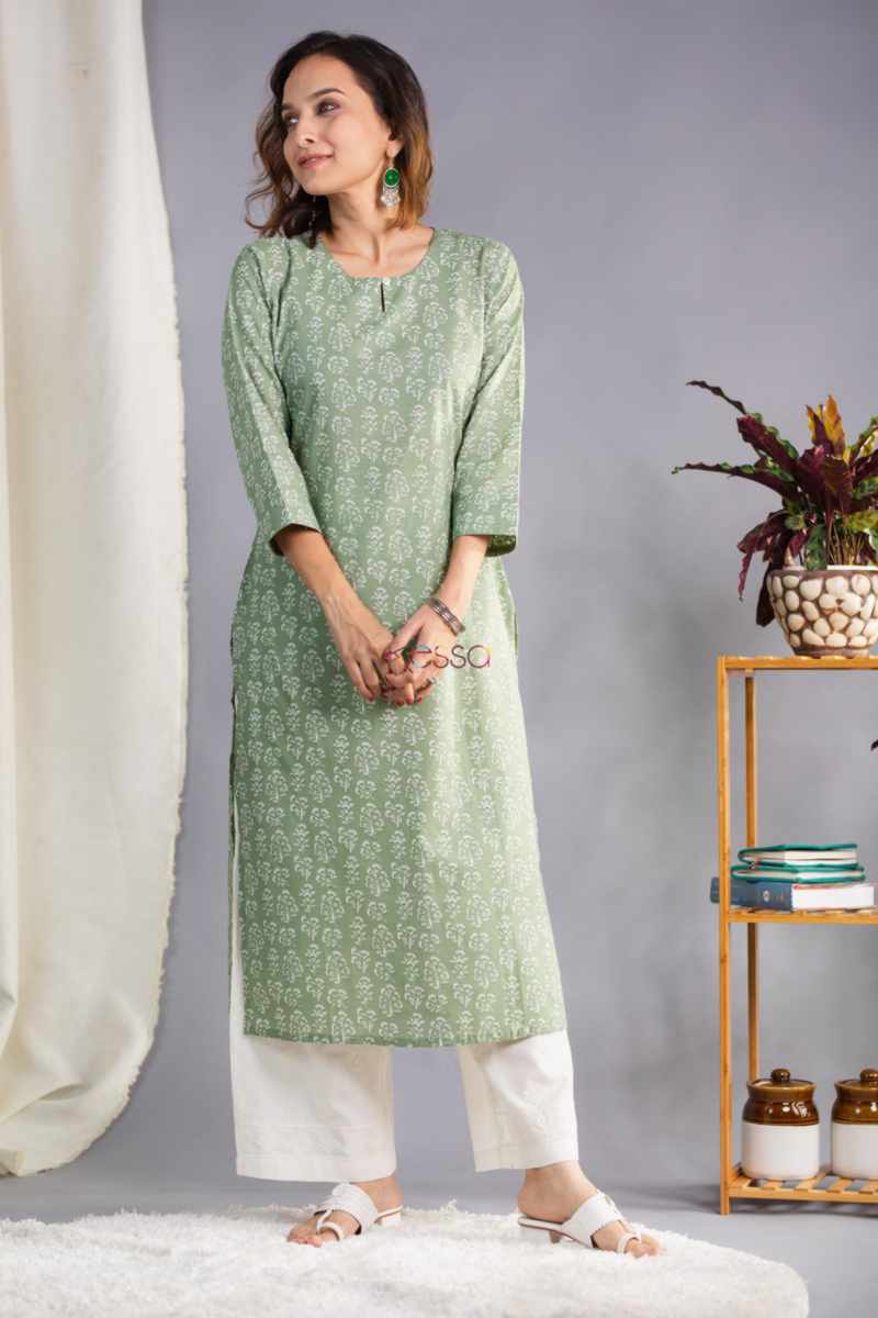 Image for Kusvaa Taf96 Adrtia Regular Wear Straight Kurta Front
