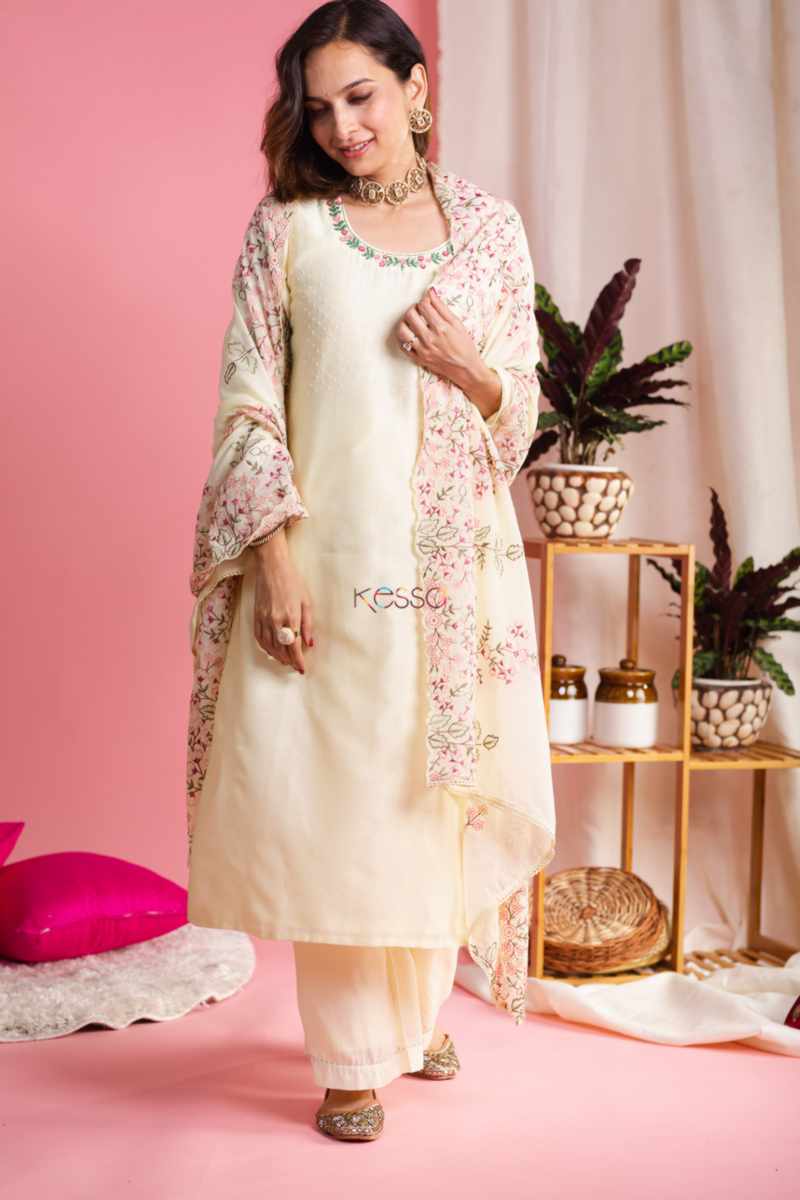 Image for Kusvaa Ws866 Kalinda Chanderi Silk Complete Set Side