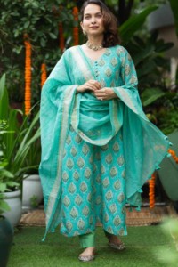 Image for Kusvaa Ws899 Aarushi Chanderi Kurta With Dupatta Featured