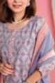 Image for Kusvaa Ws901 Ishara Block Print Kurta With Chanderi Dupatta Closeup