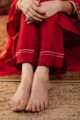 Image for Kusvaa Ws902 Alisa Chanderi Kurta Pant Set With Dupatta Closeup 2